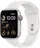 Apple Watch SE 2022 GPS + Cellular 44 mm, stříbrný hliník s bílým sportovním řemínkem