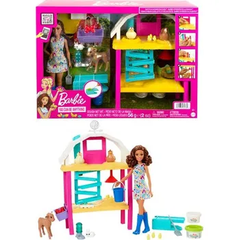 Panenka Mattel Barbie slepičí farma s panenkou