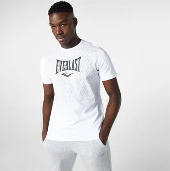 Pánské tričko Everlast Geo potištěné tričko pánské Barva: Bílá, Velikost: 2XL