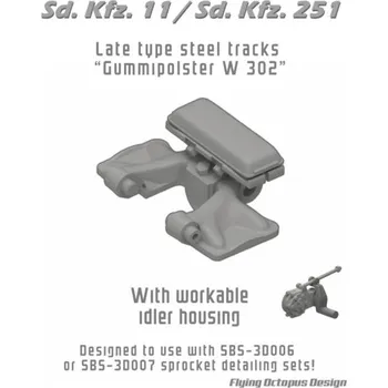 Plastikový model S.B.S model 1/35 SdKfz.11/SdKfz.251 late tracks Gummip.W 302
