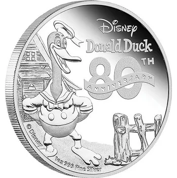 DISNEY CLASSIC KAČER DONALD coin NIUE Disney Classic 80th Anniversary of Donald Duck - 1 oz stříbrná mince
