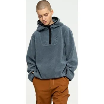 Pánské oblečení SANTA CRUZ mikina - Strip Fleece Hood Pewter (PEWTER) velikost: 6