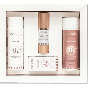 Kosmetická sada Curapil Dárková sada pro podporu růstu vlasů šampon + kondicionér + regenerační sérum + tablety 60 ks