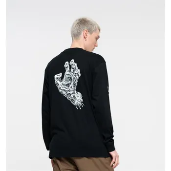 Pánské tričko SANTA CRUZ triko - Alive Hand L/S T-Shirt Black (BLACK)