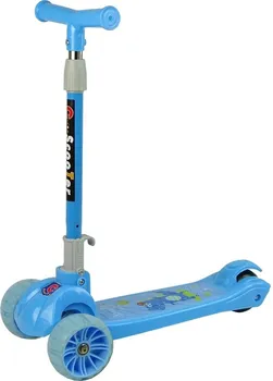 Koloběžka Dětská tříkolová koloběžka se svítícími kolečky L-3191 modrá