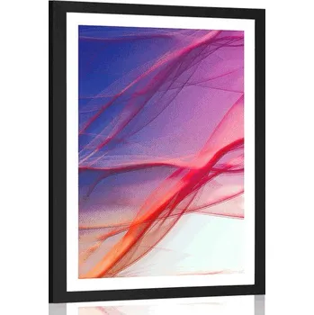 Plakát Dovido Plakát s paspartou abstraktní vlnky plné barev