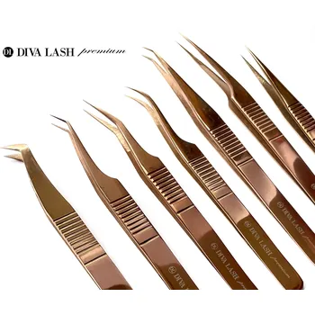 Kosmetická pinzeta Diva LASHES PINZETA DIVA PREMIUM Tvar pinzety: TYP C, Délka pinzety: 140 mm