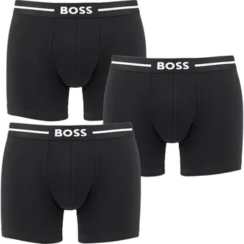 Boxerky BOSS boxerky s delší nohavičkou 3 pack 001 - Černá / L