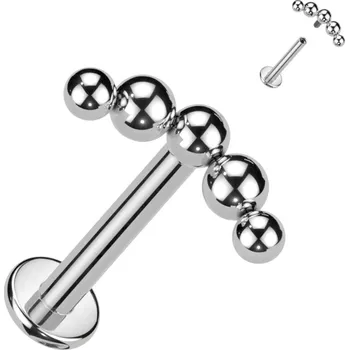 Piercing Šperky4U Piercing do brady - labreta titan 1,2 x 8 mm - TIT1237-1208