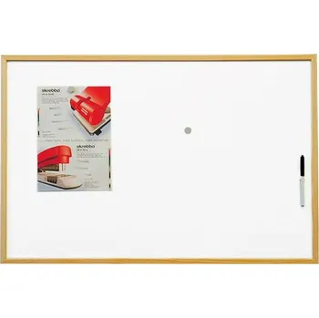 Vision Board Magnetická tabule 40 x 60 cm bílá/dřevěný rám