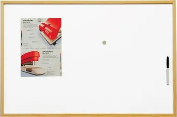 Vision Board Magnetická tabule 40 x 60 cm bílá/dřevěný rám