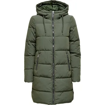 Dámský kabát Only Dolly Long Puffer Grape Leaf