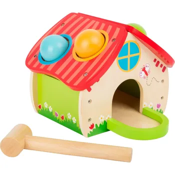 Dřevěná hračka Small Foot Dřevěná zatloukačka domeček