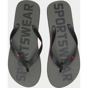 Pánské žabky 4F H4L21-KLM006 KHAKI Pánské žabky EU 42