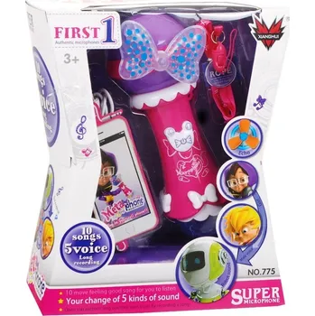 Hudební nástroj pro děti Recenze Dětský karaoke mikrofon růžový