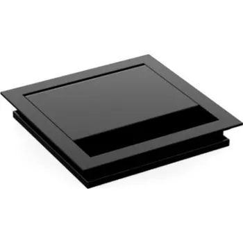 Nábytkové kování In-Design Průchodka kabelů Geco do stolu hranatá hloubka 100 mm - různé délky černá Délka průchodky (mm): 100