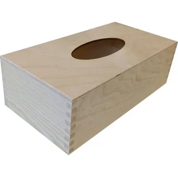 Úložný box Dřevěná krabička na kapesníky KLASIK, 25 x 8 x 13 cm