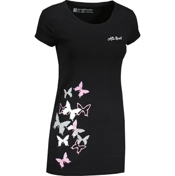 Dámské tričko Dámské prodloužené triko ALTISPORT CARRYOVER ALW134AL384 ČERNÁ/SVĚTLE RŮŽOVÁ M