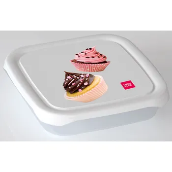 Dóza na potraviny Box jídelní 0,5 l s potiskem plast