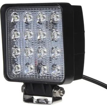 Přídavný světlomet LED světlo hranaté, 16x3W, 107x107x60mm