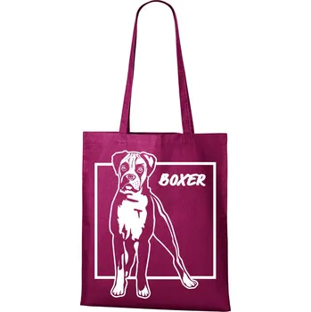 Plátěná taška Boxer, Barva Purpurová, Velikost 40×45 cm, Canvas Nákupní taška Bezvatriko.cz 1055
