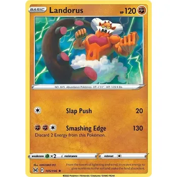 Sběratelská karetní hra Landorus 105/196 - Lost Origin Typ karty: Non-Holo