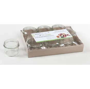 Zavařovací sklenice sklen.zavař. 235ml- 9ks-hladká, d8x6,5cm-TO82