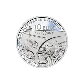 Sběratelství 2021 - 10 € Uvedenie do prevádzky podzemnej vodnej elektrárne v Kremnici - 100. výročie Ag Proof