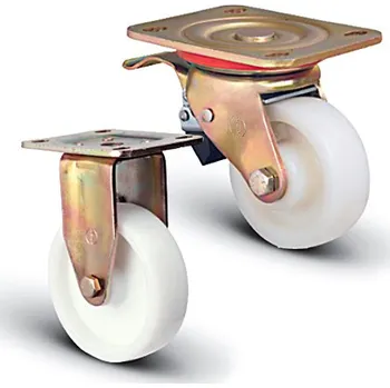 Pojezdové kolečko Průmyslové kolečko otočné, s deskou, bez brzdy, ø100, PA disk, kuličkové ložisko, PA (tp)