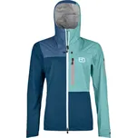 Ortovox dámská nepromokavá bunda 3L Ortler Jacket W Barva: petrol blue, Velikost: S