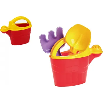 Hra na zahradu Konvička+hračky na písek a pláž 2 ks