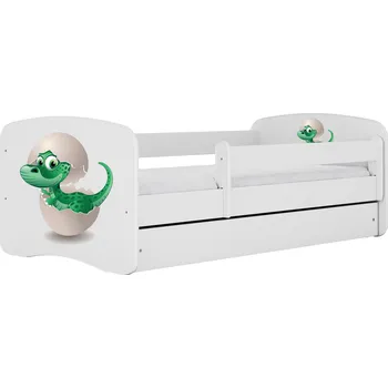 Dětská postel Dětská postel Babydreams dinosaurus bílá, varianta 70x140, bez šuplíků, bez matrace