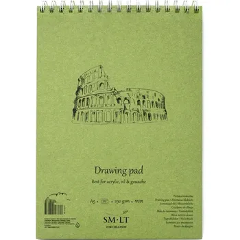 Umělecký papír SM.LT Papír na akryl a olej Drawing SMLT blok A5 290 g, 20 listů