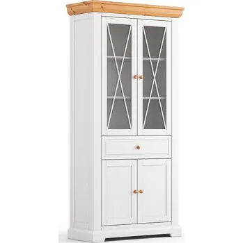 Knihovna Vitrína MARONE Elite 02 z masivního dřeva