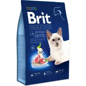 Krmivo pro kočku BRIT Premium by Nature Cat Sterilized Lamb 8 kg