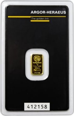 Argor Heraeus SA 1 gram - Investiční zlatý slitek