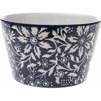 Keramická miska Bílý květ, 570 ml, modrá