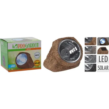 Zahradní dekorace Kámen solární LED 10 cm dekorace na zahradu
