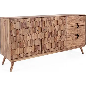 Komoda BIZZOTTO hnědá komoda KANT se 2 dvířky a 3 zásuvkami 77x145 cm 0746519