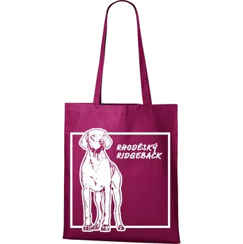 Plátěná taška Rhodéský ridgeback, Barva Purpurová, Velikost 40×45 cm, Canvas Nákupní taška Bezvatriko.cz 1189