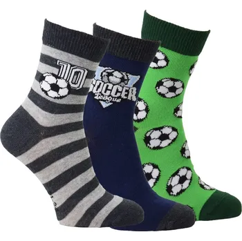 Chlapecké bavlněné klasické ponožky FOTBAL RS 27-30 mix barev