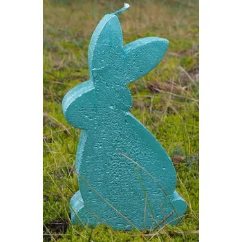 Svíčka Svíčka zajíc tyrkysový, výška 20 cm