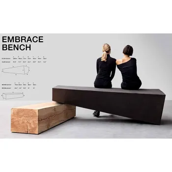 Zahradní lavice Atelier Vierkant lavička EMBRACHE BENCH Velikost: EMBRACHE BENCH, Barva: Grey