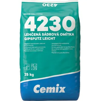 Omítka Cemix LEHČENÁ SÁDROVÁ OMÍTKA 4230