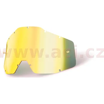 Motocyklové brýle plexi Racecraft/Accuri/Strata 100% - USA (zlaté chrom Anti-fog) M152-124 100%