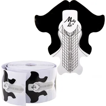 Prémiové hliníkové šablony na nehty MollyLac 500 ks