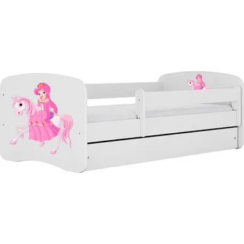 Dětská postel Dětská postel Babydreams princezna na koni bílá, varianta 70x140, bez šuplíků, bez matrace