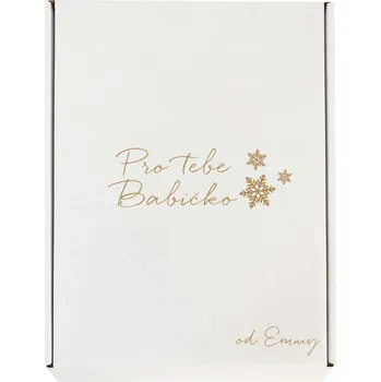 Dárkový potravinový koš Dárková krabička s gravírováním PRO BABIČKU Text: Vlastní text, Velikost krabičky: A4