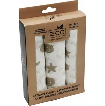 Utěrka Matějovský Dětská plena - MEDVÍDEK A HVĚZDY - 70/70 cm - 3 ks barva: 70 x 70 cm - 3ks