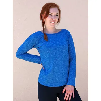 BHiStyle Tričko s dlouhým rukávem ELISABETH turquoise & blue VELIKOST: M